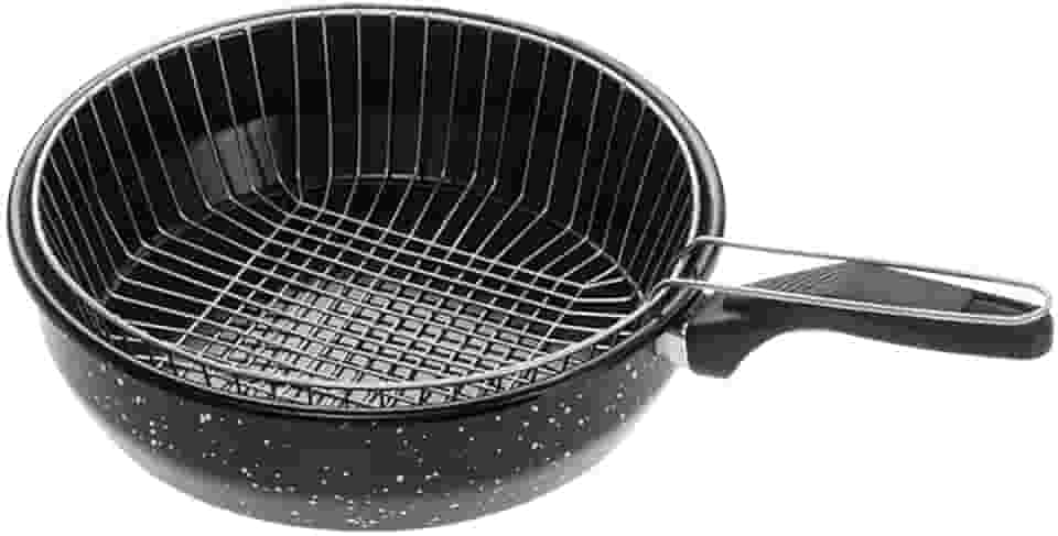 Frigideira Esmaltada Funda 26cm 3,3 litros com cesto para Fritura