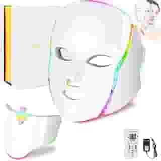 Mascara LED, Mascara de Led Facial e Pescoço, Mascara de LED, 7 Cores, 900 g, Mascarillas para uso Doméstico