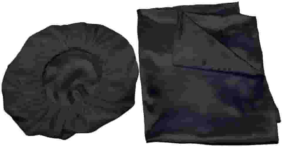 Kit 2 Fronhas 50x70 +1 Touca De Cetim Anti Frizz Preta