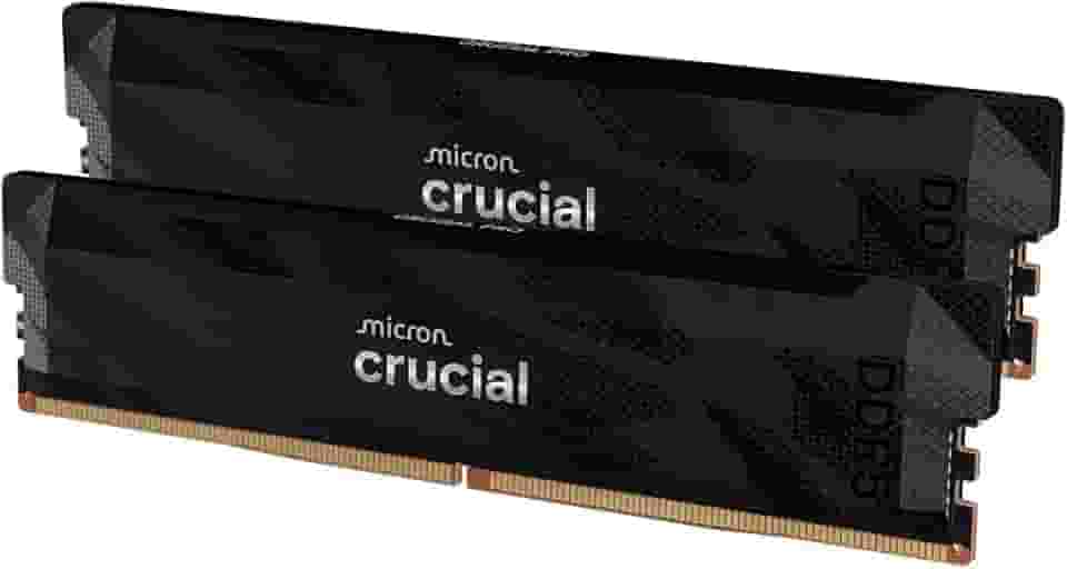 Crucial Kit Pro DDR5 RAM 32GB (2x16GB), 6400MHz CL32, Overclocking Desktop Gaming Memory, Intel XMP 3.0 & AMD Expo compatível, preto - CP2K16G64C32U5B