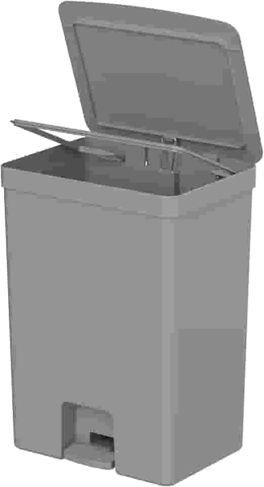 Ou Lixeira com Pedal 50L Chumbo Linha Trium