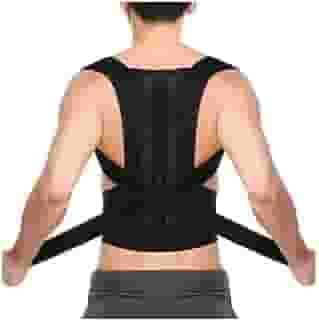 Colete Postural Corretor Lombar Indireita Costas Modelador Cinta Melhoras Modelador Tamanhos Estabilizador Ajustável Dor Nas Costas Unisex Conforto Homens Mulheres Coluna Ortópedico Premium JCanovaStore