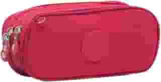 Estojo Escolar Box, Grande, com 3 Compartimentos e 14 Elásticos, Feminino, Masculino, Zíper e Tecido Resistentes (Pink)