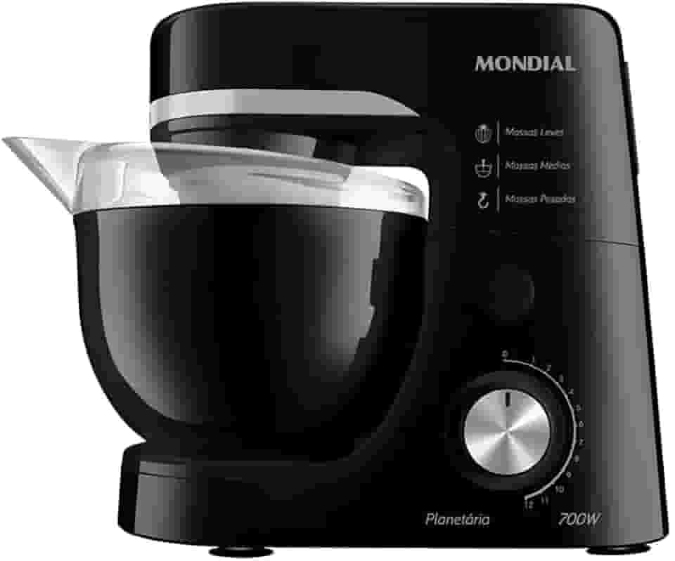 Batedeira Planetária, Mondial, Preto, 700W, 220V - BP-03-B