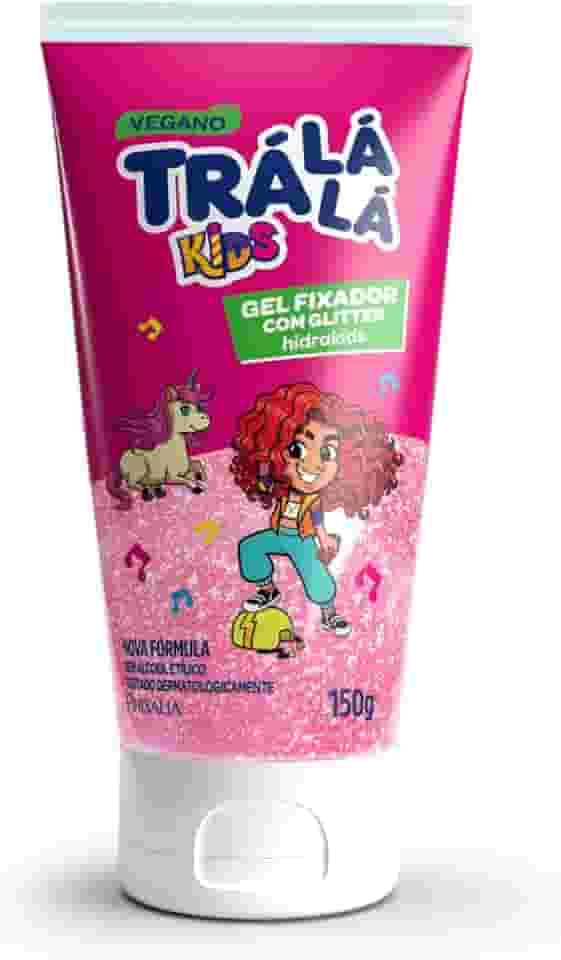 Trá Lá Lá Gel Condicionante Com Glitter Personagem Kids Rosa 150 G