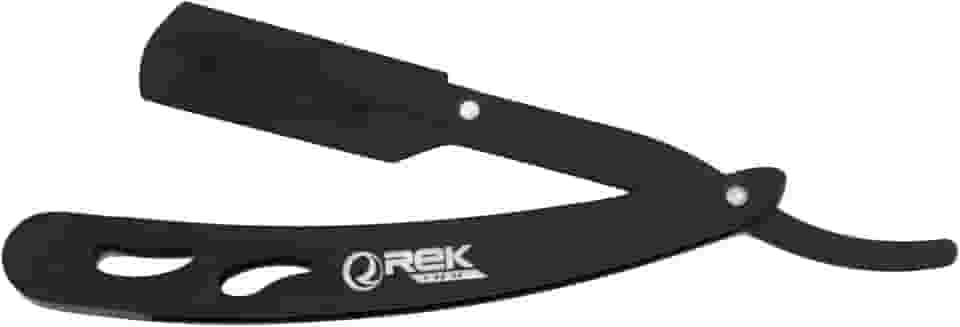 Navalha Profissional para Cabelo e Barba, Aço Inoxidável (Preta)