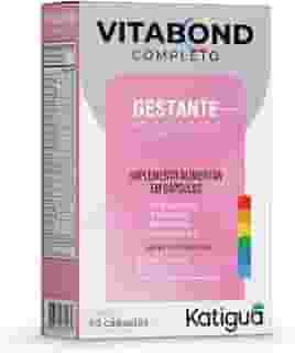 Katiguá, Polivitamínico Vitabond Gestante, Completo de A a Z, Com 13 Vitaminas, 8 Minerais, Metilfolato e Vitamina de A a Z, Super Concentrado, 60 Cápsulas rígidas • 60 doses
