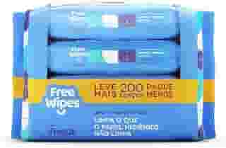 Free Wipes Lenço Umedecido Toilet Pack com 4 unidades