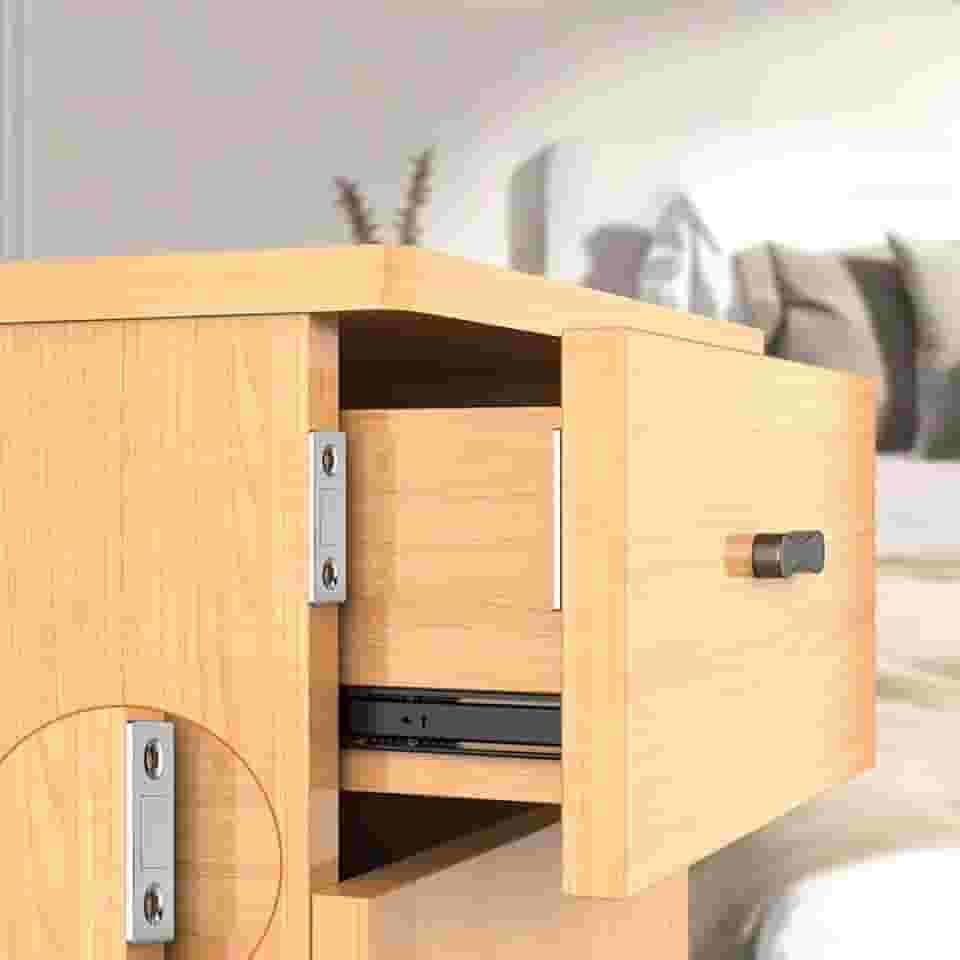 Pacote com 3 travas magnéticas para armário, trava magnética ultrafina com adesivo e parafuso, fechos de armário com ímãs para porta deslizante de armário de gaveta, preferível para cozinha, quarto