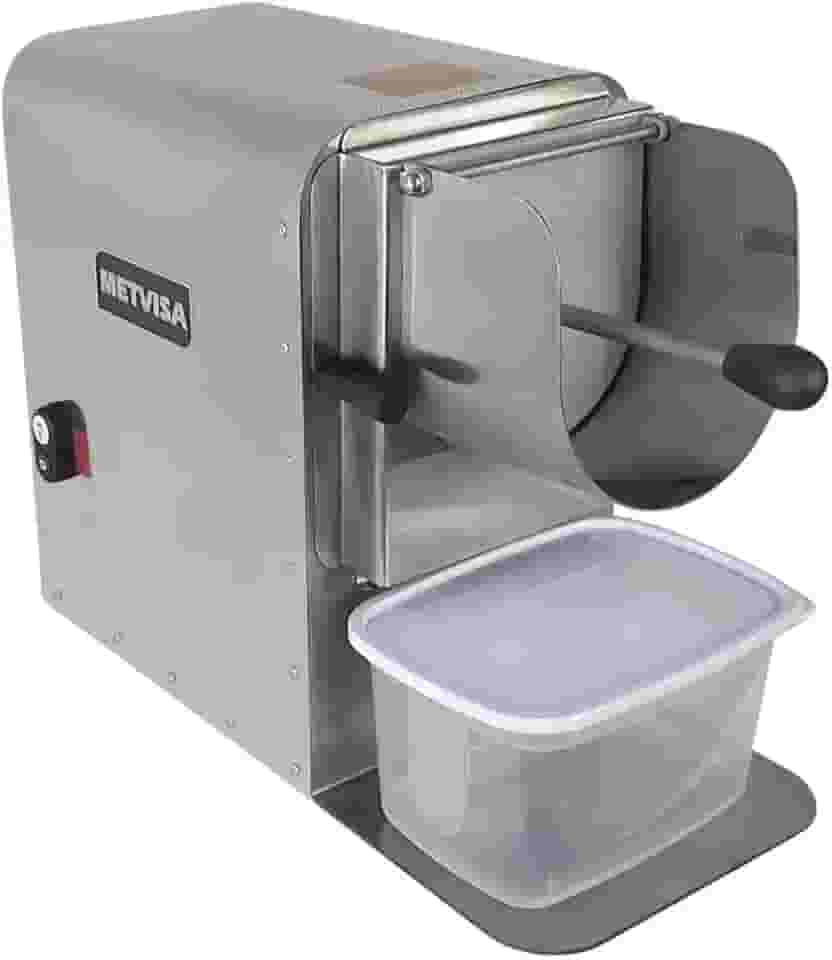 Ralador e Desfiador Industrial de Queijo e Coco Metvisa RDA + 3 Discos em Aço Inox Prata
