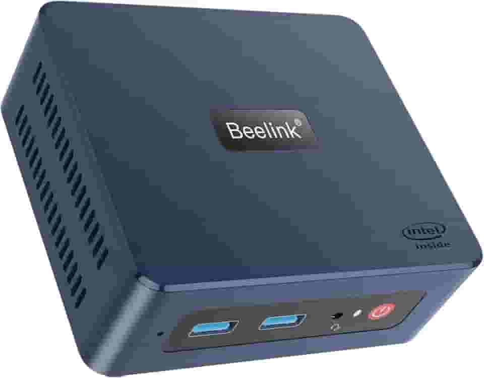 Beelink Mini PC W 11 Pro, Mini S computador desktop com processador de 4 núcleos de 11ª geração N5095, 8GB DDR4 RAM 256GB SSD Micro PC, HDMI duplo 4K @60Hz WiFi5/BT4.0/Gigabit Ethernet