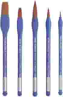 Kit Pincel P/Aquarela Acrilica Guache Pentel Neo Sable 5 Unidades
