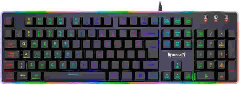 Teclado Gamer Membrana Redragon Dyaus 2 ABNT2 K509RGB, Preto