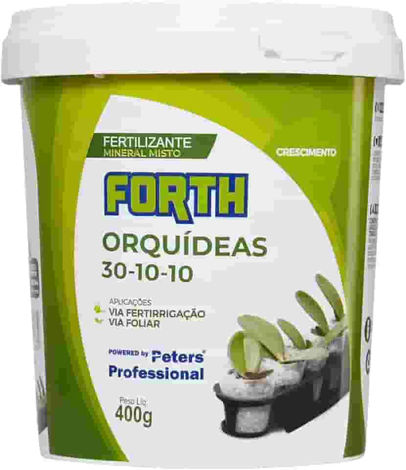 Forth Orquídeas Crescimento, Fertilizante Farelado, Peters, NPK 30-10-10 Balde 400g