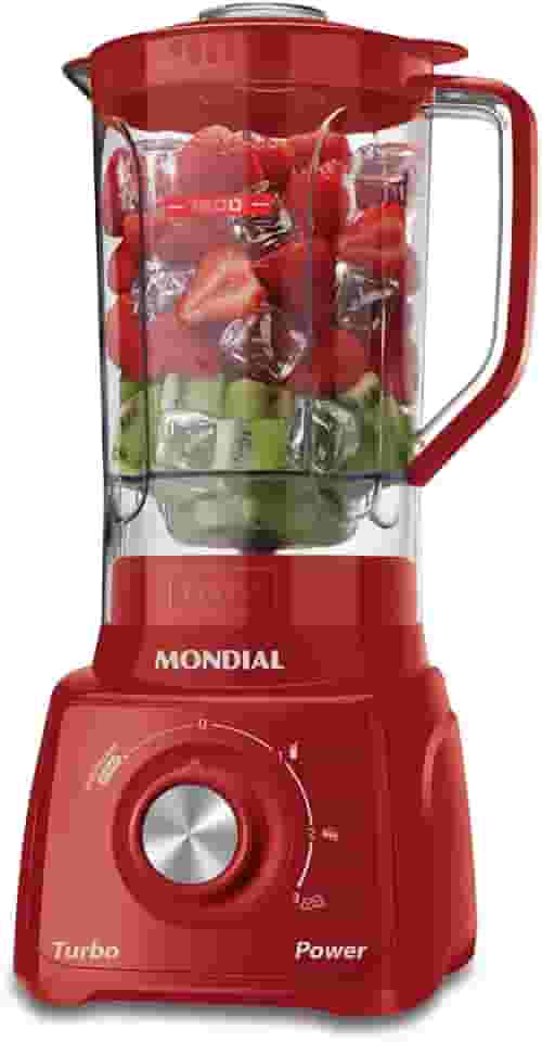 MONDIAL Liquidificador Turbo Power 550W, 110V, Vermelho, 1,6L - L-99 FR