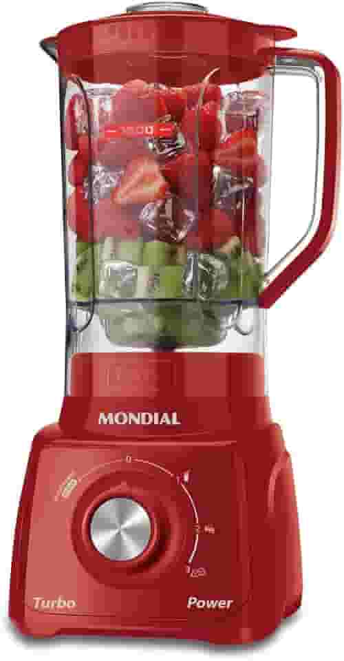 MONDIAL Liquidificador Turbo Power 550W, 110V, Vermelho, 1,6L - L-99 FR