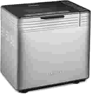 Cuisinart Máquina de fazer pão, máquina de pão de convecção de aço inoxidável com 16 opções de menu, 3 tamanhos de pão até 900 g, 3 cores de crosta, inclui copo medidor, colher e gancho de amassar