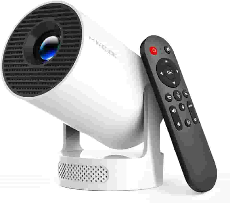 Magcubic Mini Projetor 4K Com Suporte Para Wifi 6 E Bluetooth 5.4, Alto-Falante Soundbase De 5 W, Projetor Portátil Giratório De 180 ° Com Distorção Vertical Automática Para Casa, Quarto E Áreas Ext