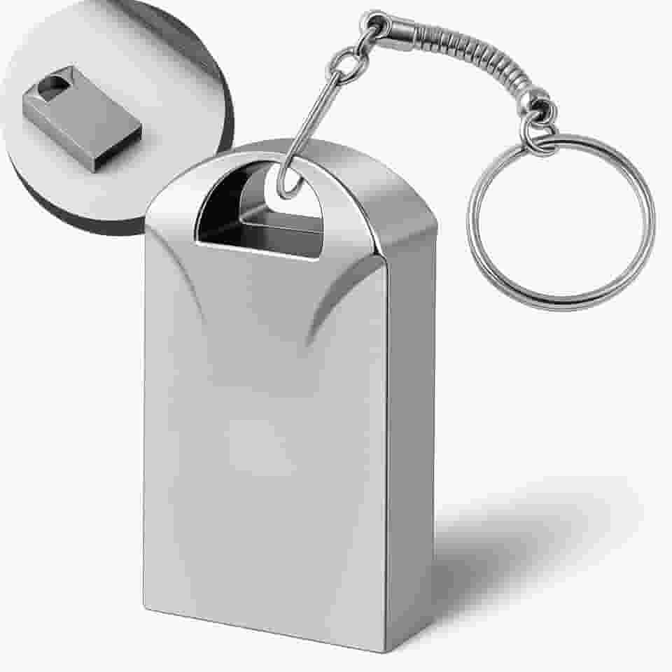 Mini Pen Drive Mini Chaveiro de Metal Rápido Ideal Para Armazenar Arquivos Fotos Musicas e Videos Metálico 16gb Resistente Ultra Rápido Cor Linha Premium (16, GB)