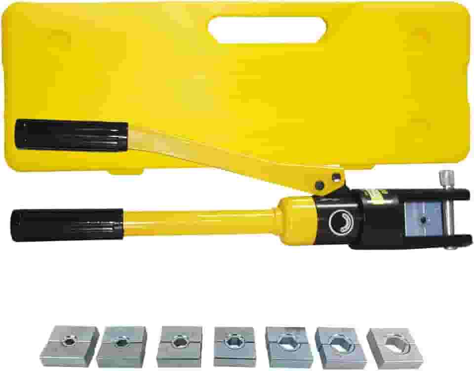 Ideal Mix Alicate Hidráulico Prensa Terminal Crimpa 10 a 300mm Preto com Amarelo