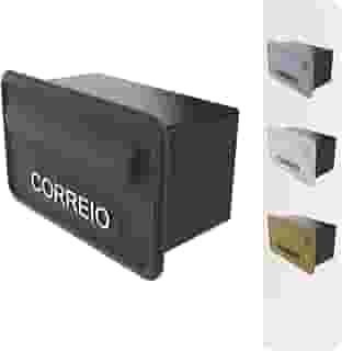 Caixa de Correios Cartas Parede Grade PVC Embutir Resistente Cor:Preto