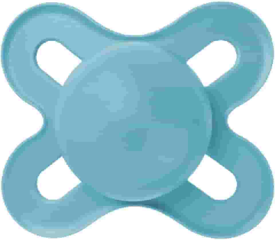 MAM Baby 1 Chupeta Original Start Com Bico Simétrico de Silicone SkinSoft para Crianças 0-2 Meses Com Caixa Esterilizadora, Azul