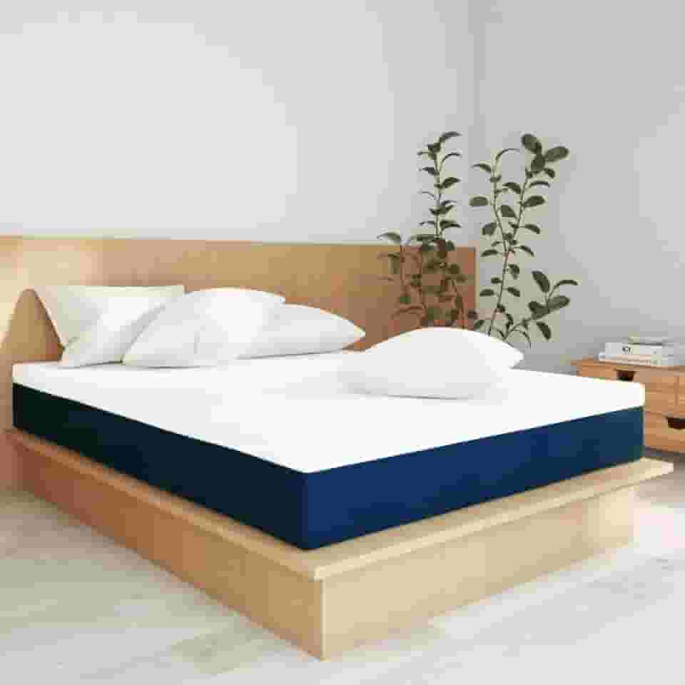 Colchão Queen Mola Ensacada Guldi Firme (25x158x198) Azul e Branco