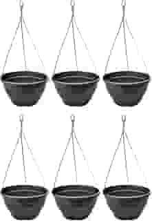 Kit 6 Vaso/cuia Suspenso Para Samambaia e Planta Pendente + Cabo De Aço