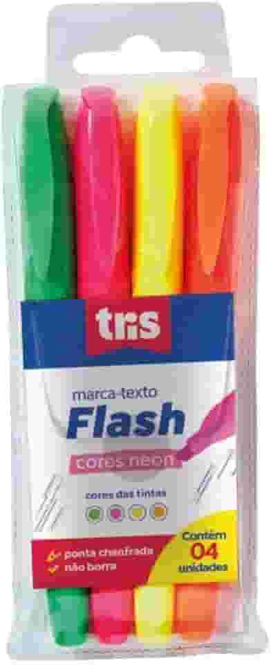 Marcador Fluor, Tris, 7897476627076, Multicor, pacote de 4