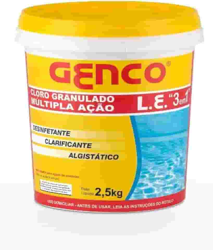 GENCO L. E. CLORO GRANULADO MÚLTIPLA AÇÃO “3 EM 1” - 2,5KG