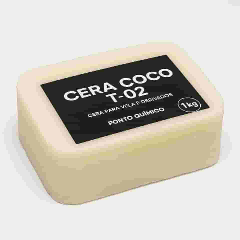 Cera de Coco para Velas 1kg – 100% Vegetal T-02 Ponto Química – Alta Performance, Ideal para Velas Artesanais e Aromáticas