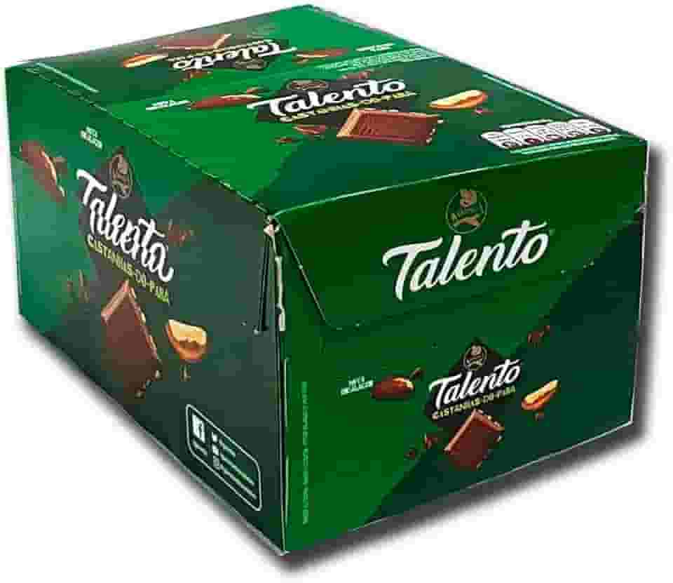 Tablete de Chocolate Talento Verde Castanha do Pará 85g c/12 - Garoto