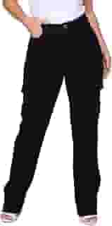 Calça Sarja Cargo Feminina Elastano Cintura Alta Casual