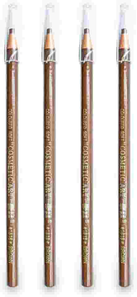 4 Lápis Dermatográfico para Sobrancelha Micropigmentação Maquiagem, Marrom