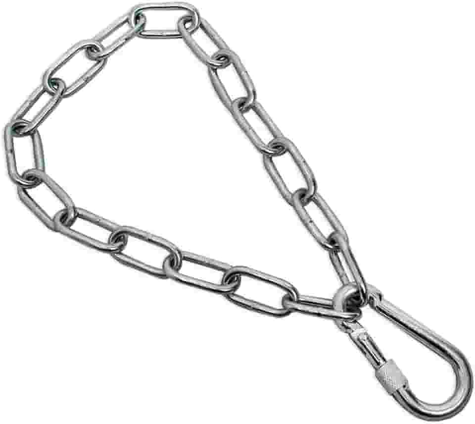 Kit Corrente Para Saco de Pancada – 50 cm – Extensor – Desenvolvida em Aço – Mosquetão com Rosca de Travamento – Capacidade de 400 kg - Segurança – Resistência - Treino – Boxe - Luta