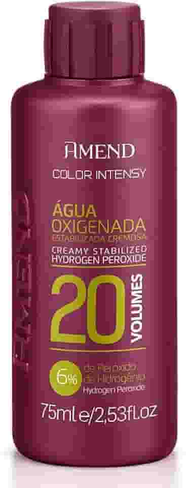 Água Oxigenada Cremosa Amend Color Intensy, Descolore E Auxilia No Tingimento Dos Cabelos, Uso Profissional, Promover A Oxidação Nos Processos De Coloração Ou Descoloração (20 Volumes, 75ml)