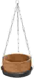 Vaso Nutricoco De Fibra De Coco 03 Completo Para Samambaia Com Suporte de Parede E Prato
