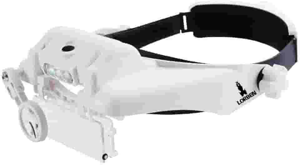 Lupa Cabeça 6 lentes 3 Leds Estética leitura eletrônica 870 - Lorben