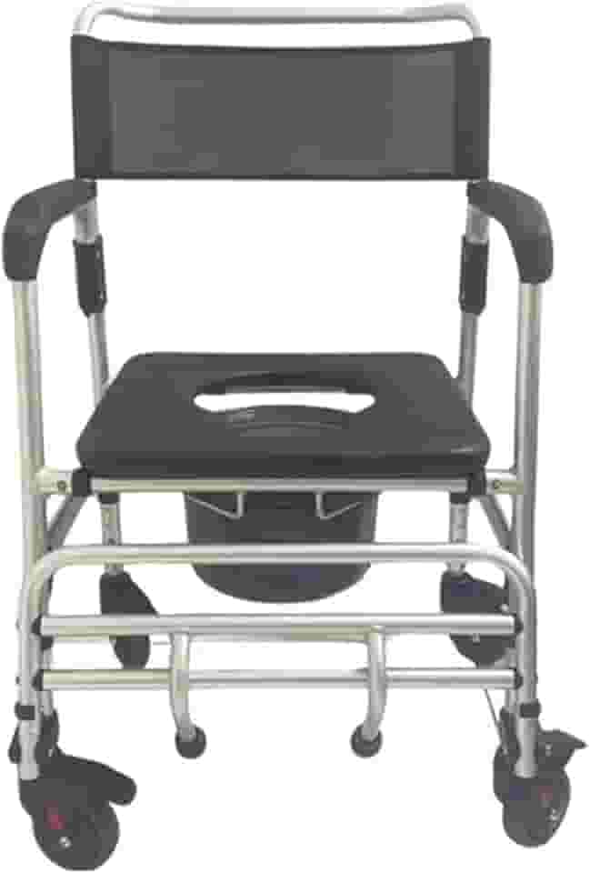 Cadeira de Banho 4 Rodas B100 Em Alumínio Idosos Até 140kg Supermedy