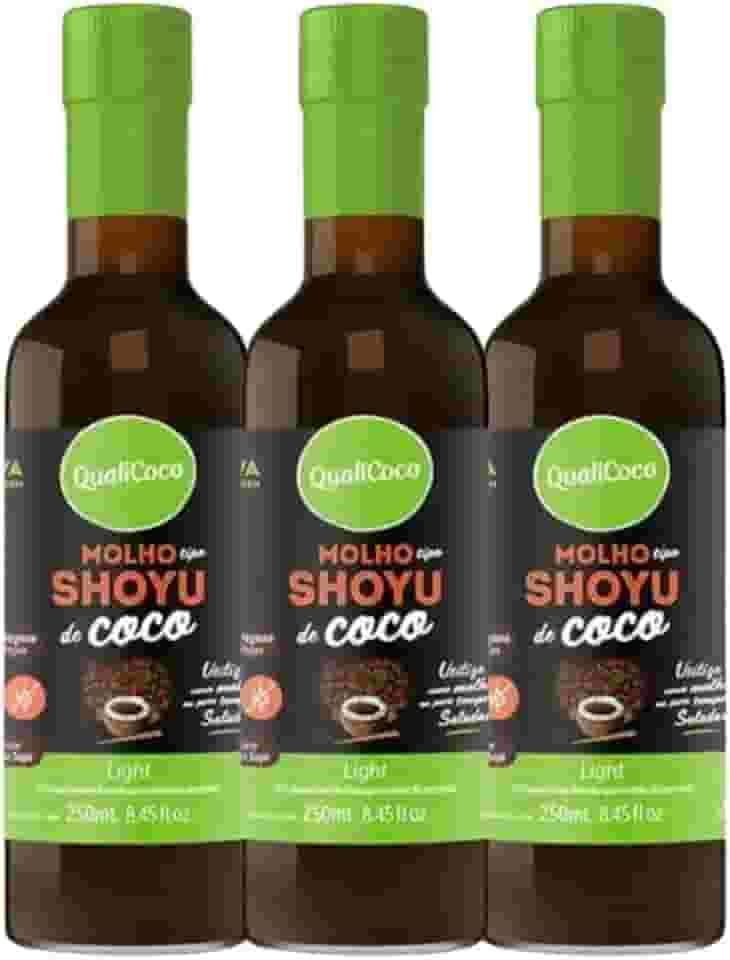 Shoyu de Coco Light Qualicoco - 3 unidades de 250ml