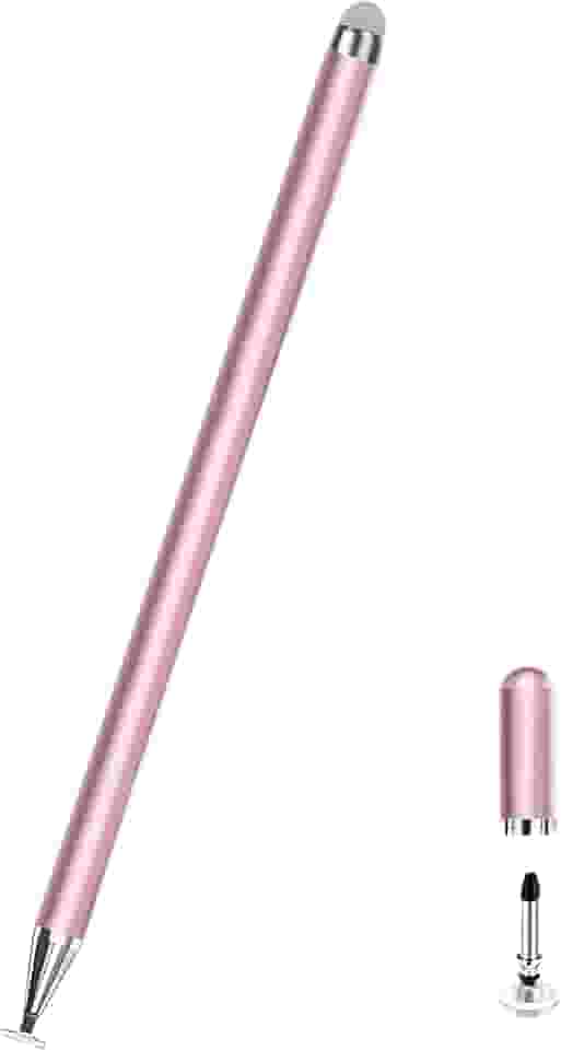 Caneta Stylus para Samsung Galaxy Tab A9Plus/A9/A8 Plus/A8/A7, compatível com iPad iOS/Android 15/14, todos os dispositivos sensíveis ao toque, caneta S de alta sensibilidade universal (rosa)