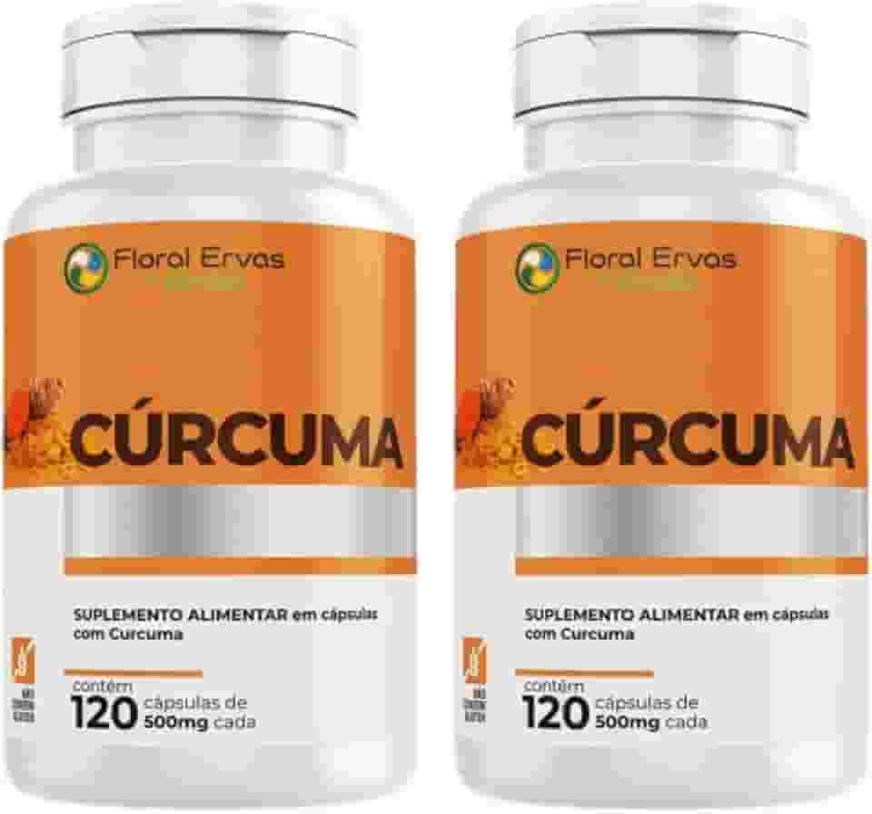 Cúrcuma 500 mg 2x 120 Cápsula Açafrão Tumérico Açafrão Índia