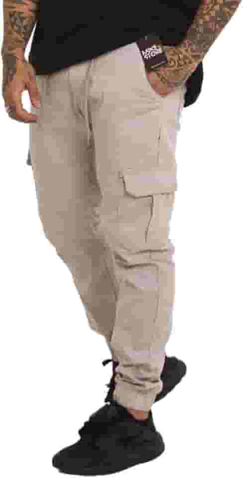 Calça Cargo Jogger Jeans Masculina Com Elástico Qualidade