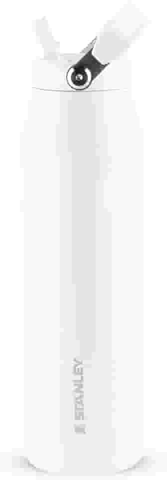 Stanley - Garrafa de Água IceFlow Flip Straw, Canudo Integrado, Abertura Grande, Aço Inoxidável Leve, 1,1 L, Frost