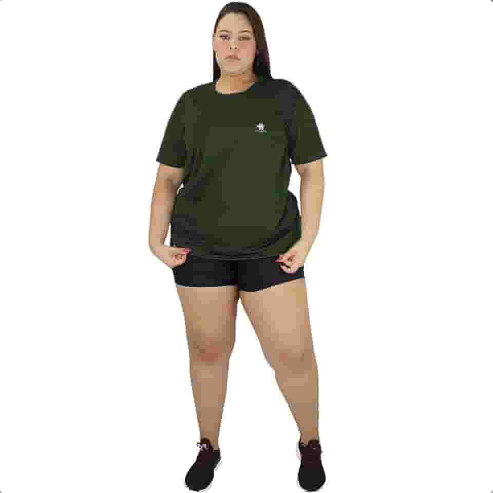 Camiseta Dry Fit Plus Size Feminina – Academia & Fitness | Alta Elasticidade, Anti Suor e Conforto