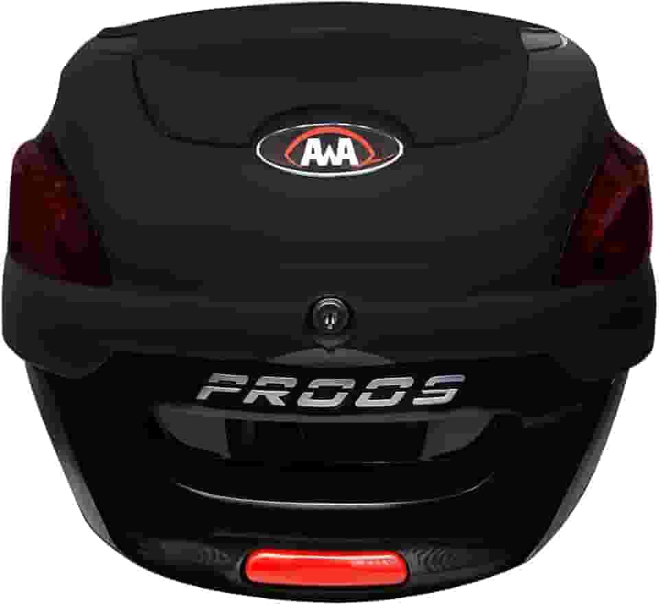 BAULETO AWA MODELO PROOS 41 LITROS COM TAMPA PRETO BRILHANTE