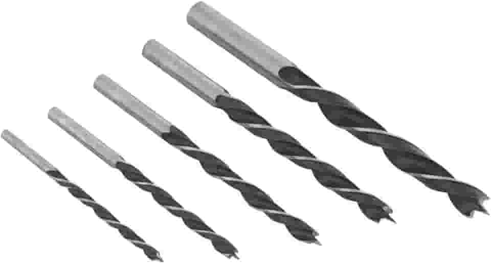 Conjunto 5 Brocas para Madeira, 3 a 8 mm, 3 Pontas