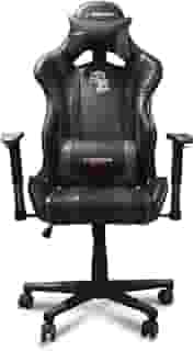 ELG, CH05BK, Cadeira Gamer Black Hawk c/Apoio Cervical, Encosto Reclinável, Apoio de Braços, Ajuste de Altura, Inclinação de 180°, Suporta até 150kg, Preto