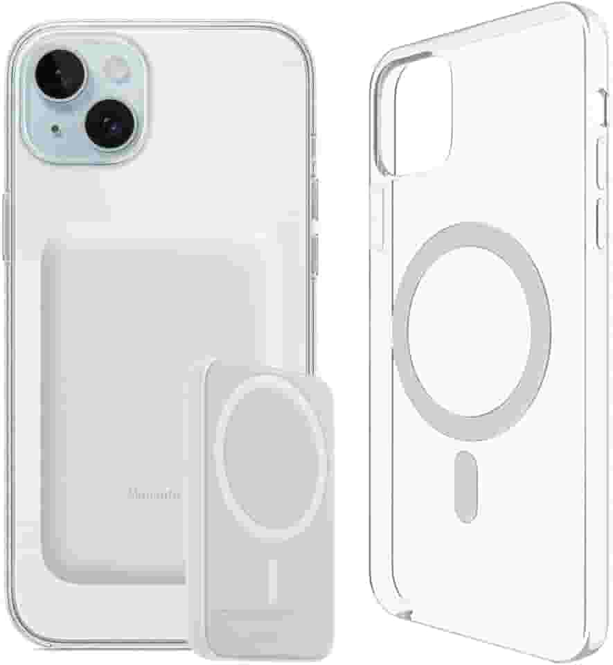 Carregador Portátil + Capa Magnética por Indução Compatível com Magsafe para iPhone 15, 15 Pro Max e 15 Plus (iPhone 15)