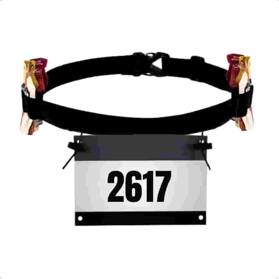 Cinto Porta Numero Para Corrida Triathlon Ciclismo Carbo Gel